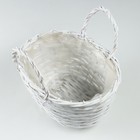Набор корзин, 31 x 20 х 17/28 см, 23 x 16 х 14/22 см, 2 шт, белые, ива - фото 23671675