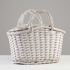 Набор корзин плетеных, 39 х 25 х 19 х 24 х 33 см, 34 х 20 х 17 х 22 х 30 см, 2шт, белые, ива 1029636 - фото 24988344