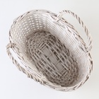 Набор корзин плетеных, 39 х 25 х 19 х 24 х 33 см, 34 х 20 х 17 х 22 х 30 см, 2шт, белые, ива 1029636 - фото 24988347