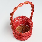 Набор корзин плетеных, D20x14/36 см, D16x12/32 см, D13x10/27 см, 3 шт, красные, ива - фото 23726054