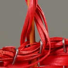 Набор корзин плетеных, D20x14/36 см, D16x12/32 см, D13x10/27 см, 3 шт, красные, ива - фото 23726055