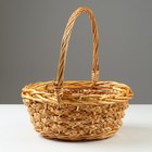 Набор корзин плетеных, 33х33х13/36 см, 28х28х11/31 см, 22х22х10/26 см, 3 шт, ива - фото 24988352