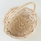 Набор корзин плетеных, 36х36х16х38 см, 30х30х14х33 см, 23х23х12х28 см, 3 шт, ива - фото 23726097