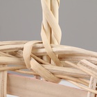 Набор корзин плетеных, 36х36х16х38 см, 30х30х14х33 см, 23х23х12х28 см, 3 шт, розовые, ива - фото 24630502