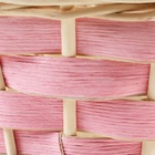 Набор корзин плетеных, 36х36х16х38 см, 30х30х14х33 см, 23х23х12х28 см, 3 шт, розовые, ива - фото 24630503