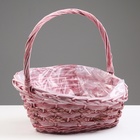 Набор плетеных корзин, 37х30х35,5 см, 31х24х31 см, 25,5х19х25 см, 3 шт, розовые, ива - фото 23726141