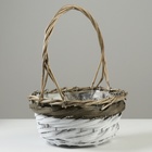 Набор корзин, 39x31х15/45 см, 33x28х14/40 см, 28x23х13/35 см, 3 шт, серые, ива - фото 23738288