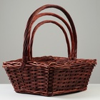 Набор корзин, 43х32х16/43 см, 37х26х14/37 см, 31х20х12/35 см, 3 шт, ива - фото 23738324