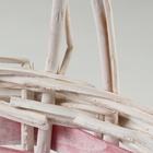 Набор корзин плетеных, D44x15/40 см, D35x13/35 см, 30x11/30 см, 3 шт, розовые, ива - фото 23738333