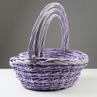 Набор корзин плетеных, 44x36x15/40 см, 36x32x14/35 см, 32x27x12/30 см, 3 шт, фиолетовый, ива 1029641 - фото 23671715