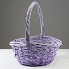 Набор корзин плетеных, 44x36x15/40 см, 36x32x14/35 см, 32x27x12/30 см, 3 шт, фиолетовый, ива 1029641 - фото 23671716