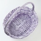 Набор корзин плетеных, 44x36x15/40 см, 36x32x14/35 см, 32x27x12/30 см, 3 шт, фиолетовый, ива 1029641 - фото 23671717