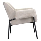Лаунж-кресло Aline, 760×610×750 мм, шенилл, цвет серо-бежевый - Фото 9