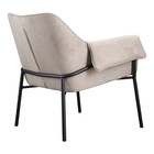 Лаунж-кресло Aline, 760×610×750 мм, шенилл, цвет серо-бежевый - Фото 10