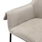 Лаунж-кресло Aline, 760×610×750 мм, шенилл, цвет серо-бежевый - Фото 12