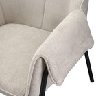 Лаунж-кресло Aline, 760×610×750 мм, шенилл, цвет серо-бежевый - Фото 13