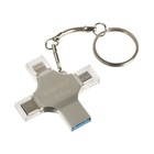 Флешка Smartbuy MC15 Metal Quad, 4-in-1 OTG, 64 Гб, USB3.0, Type-C, microUSB, lightning - фото 51545015 Флешка Smartbuy MC15 Metal Quad, 4-in-1 OTG, 64 Гб, USB3.0, Type-C, microUSB, lightning - фото 51545015