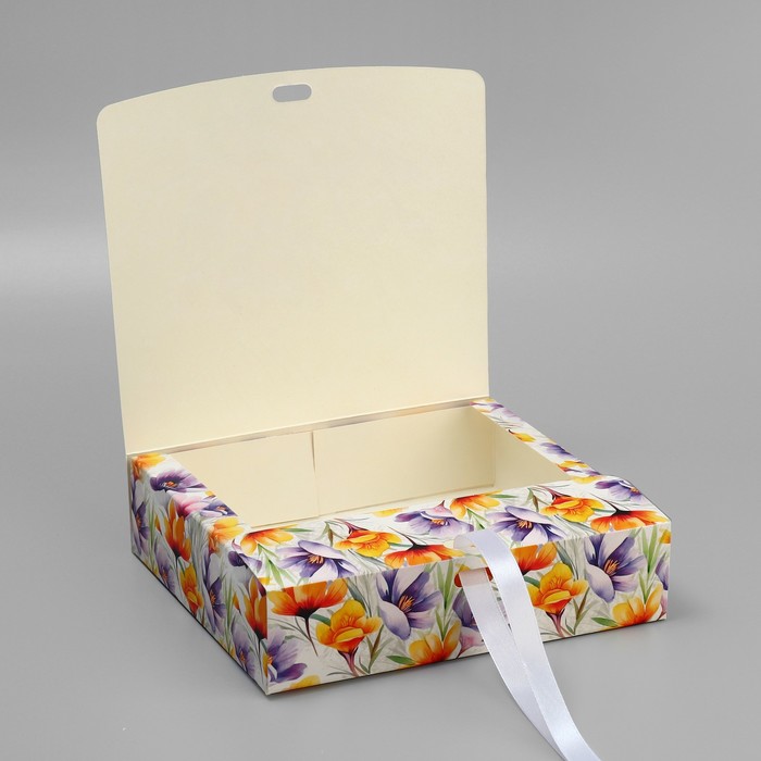 Коробка подарочная складная, упаковка, «Поздравляю», 20 х 18 х 5 см - фото 1928497412
