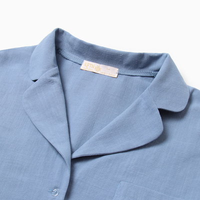 Пижама женская (рубашка, брюки) KAFTAN Basic, размер 48-50, голубая