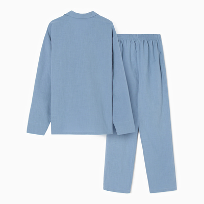 Пижама женская (рубашка, брюки) KAFTAN Basic, размер 48-50, голубая