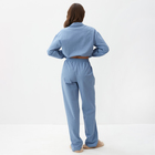 Пижама женская (рубашка и брюки) KAFTAN "Basic" р.52-54 , голубой - Фото 6