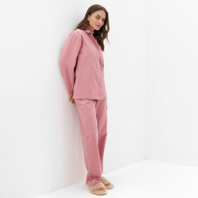 Пижама женская (рубашка, брюки) KAFTAN Basic, размер 40-42, розовая