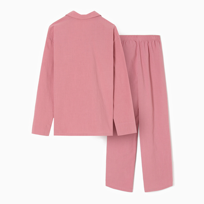 Пижама женская (рубашка, брюки) KAFTAN Basic, размер 40-42, розовая