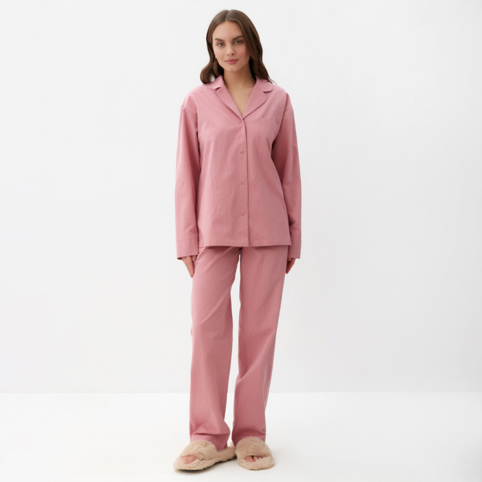 Пижама женская (рубашка и брюки) KAFTAN "Basic" р.40-42, розовый