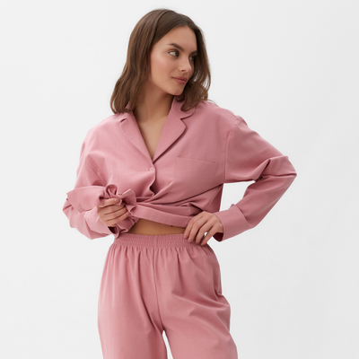 Пижама женская (рубашка, брюки) KAFTAN Basic, размер 40-42, розовая