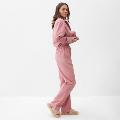 Пижама женская (рубашка, брюки) KAFTAN Basic, размер 40-42, розовая