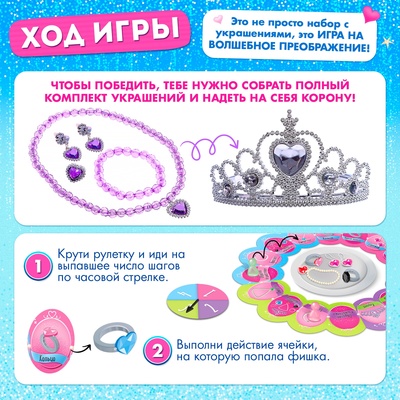 Настольная игра «Как стать принцессой», 1-4 игрока, 4+