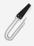 Ручка для сумки, с плоскими цепочками и карабинами, 120×3 см, цвет чёрный, серебряный - Фото 3