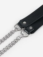 Ручка для сумки, с плоскими цепочками и карабинами, 120×3 см, цвет чёрный, серебряный - Фото 5