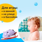 Заводная игрушка водоплавающая «Бегемотик», 12 × 10 × 6,5 см, цвета МИКС - Фото 3