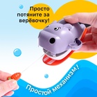 Заводная игрушка водоплавающая «Бегемотик», цвета МИКС - Фото 4