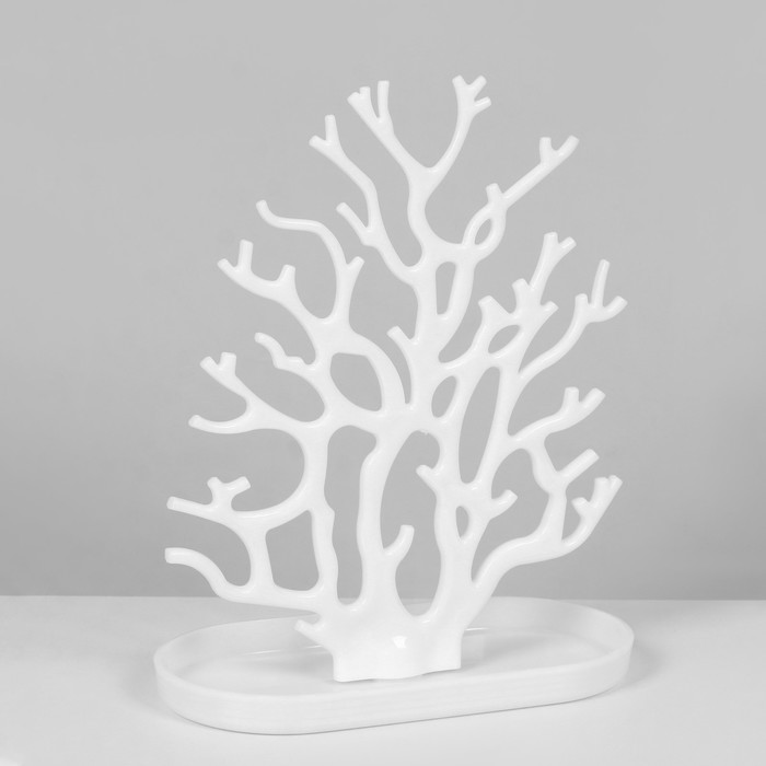 Подставка для украшений «Дерево», 24×12×30 см, цвет белый - фото 1908043915