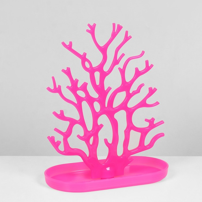 Подставка для украшений "Дерево", 24x12x30 см, цвет розовый