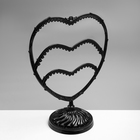 Подставка для украшений «Сердце», 31 место, 13.5×24×30 см, чёрная - Фото 3