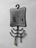 Органайзер для украшений QF, с крючком, 60 пар, 6 крючков, пластик, 20×0.5×35 см, чёрный - Фото 4