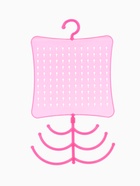 Органайзер для украшений QF, с крючком, 60 пар, 6 крючков, пластик, 20×0.5×35 см, розовый - Фото 2