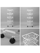 Накопитель складной на колесах, 5 полок, 35.3×27.3×94.6 см, белый - Фото 4