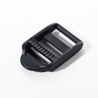 Пряжка регулирующая, трёхщелевая, вн. ширина=20 мм, s=2 мм, 10 шт., чёрная - Фото 2