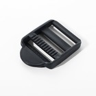 Пряжка регулирующая, трёхщелевая, вн. ширина=25 мм, s=2 мм, 10 шт., чёрная - Фото 2