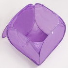 Корзина для хранения игрушкек с крышкой «Котик», 42 х 42 х 42 см, фиолетовая - Фото 5