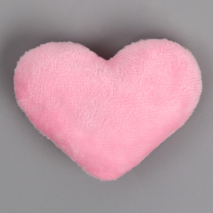 Мягкий магнит «Смайл» в виде сердца, 9 см, цвет розовый