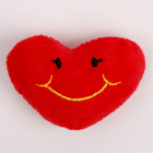 Мягкий магнит «Смайл» в виде сердца, 6 см, цвет красный - фото 3929482