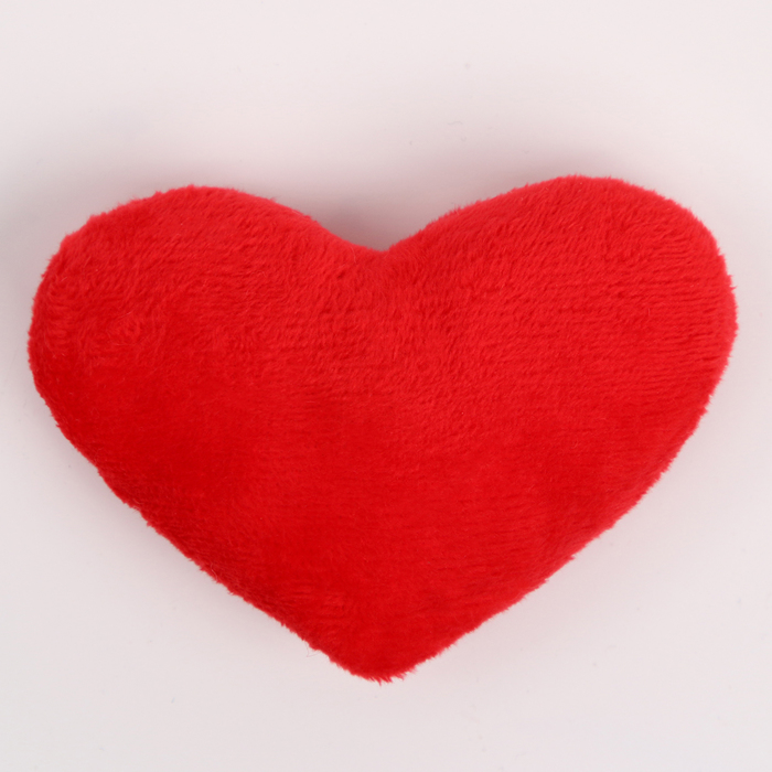 Мягкий магнит «Смайл» в виде сердца, 6 см, цвет красный