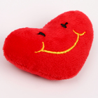 Мягкий магнит «Смайл» в виде сердца, 6 см, цвет красный - фото 9373390