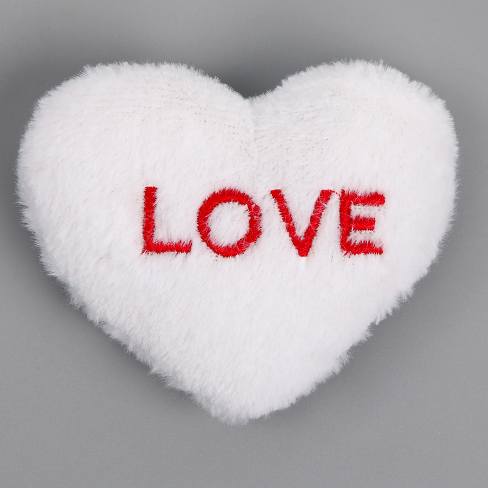 Мягкий магнит «Любовь» в виде сердца, 9 см, цвет белый