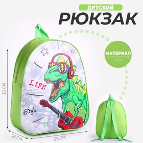 Рюкзак детский  для мальчика «Стильный дино», 30х25 см